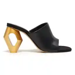 صندل چرم پاشنه بلند زنانه - مانگو