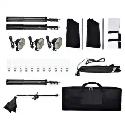 کیت نور ثابت 15 لامپ Continuous Lighting Kit 15 LAMPS + پایه فون 2x3 + هدیه