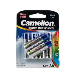 باتری قلمی آبی 6 عددی کملیون Camelion Camelion 6-digit blue AAA battery
