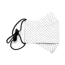 ماسک پارچه ای چهار لایه طرح خال خال سفید آپامه