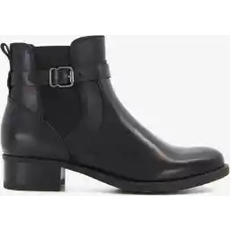 Tamaris dames enkellaarsjes met hak zwart - Maat 40