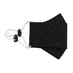 ماسک پارچه ای چهار لایه طرح خال خال مشکی آپامه