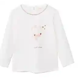 تی شرت نخی یقه گرد نوزادی دخترانه - مانگو