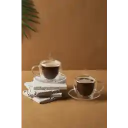 Perotti 2'li Çift Cidarlı Kahve Fincanı 90ml 4 Parça 17378