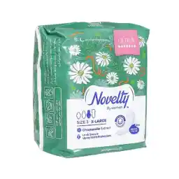 نوار بهداشتی خیلی نازک ویژه شب با عصاره بابونه 8 عددی ناولتی