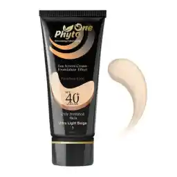 ضد آفتاب کرم پودری مناسب پوست چرب SPF40 بژ خیلی روشن فیتو وان