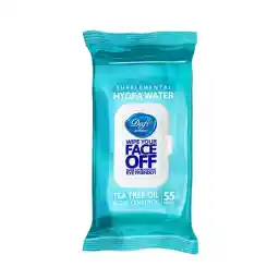 دستمال مرطوب پاک کننده آرایش حاوی روغن درخت چای دافی