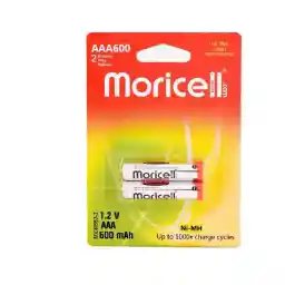 باتری نیم قلمی شارژی موریسل 600 میلی آمپر Moricell AAA Battery