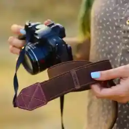 بند دوربین ترنگ طرح تک رنگ قهوه ای Torang Camera neck strap