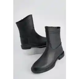 Marjin Kadın Fermuarlı Günlük Bot Filez Siyah