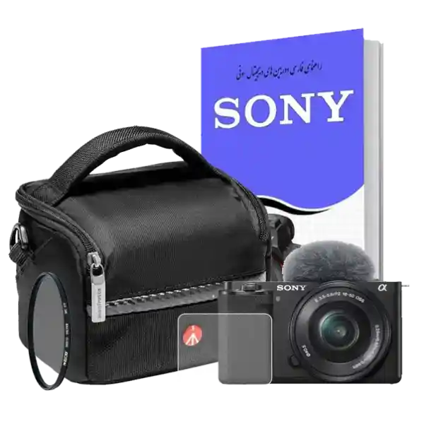 دوربین بدون آینه سونی Sony Alpha a6400 kit 16-50mm همراه با کیت لوازم جانبی (پکیج 4)