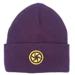 کلاه بافت طرح دیافراگم رنگ بادمجانی