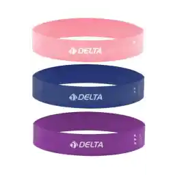Delta Latex 3'lü Aerobik Pilates Direnç Egzersiz Bandı Squat Çalışma Lastiği (Uç Kısmı Kapalı)