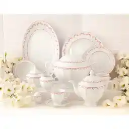 سرویس غذاخوری 103 پارچه 12 نفر چینی زرین ایران مدل فرانسیس سری نئوکلاسیک درجه عالی