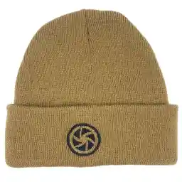 کلاه بافت طرح دیافراگم رنگ شتری