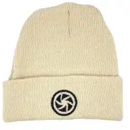 کلاه بافت طرح دیافراگم رنگ کرم