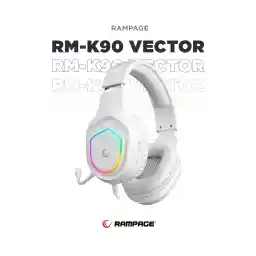 Rampage Rm-k90 Vector Beyaz Rgb Led 3,5mm Gaming Mikrofonlu Oyuncu Kulaklığı