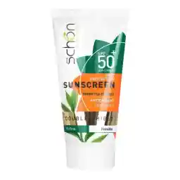 ضد آفتاب دابل شیلد فاقد چربی بیرنگ +SPF50چای سبز شون