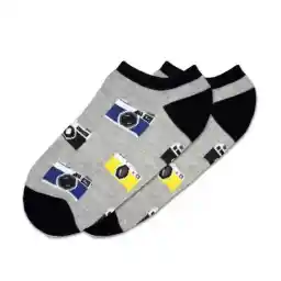 جوراب مچی زنانه طرح دوربین رنگ طوسی