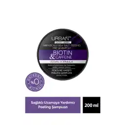 Urban Care Expert Biotin Kafein Dökülme Karşıtı Hızlı Uzamaya Yardımcı Arındırıcı Peeling Şampuan-200ml-vegan