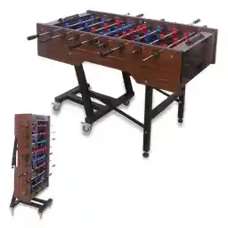 میز فوتبالدستی تاشو کف شیشه ای ST16A FRZ | قهوه ای