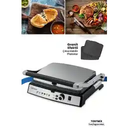 دستگاه کباب پز و کباب پز گلد مستر توست میکس فولاد ضد زنگ 2000 وات گرانیت قابل جابجایی