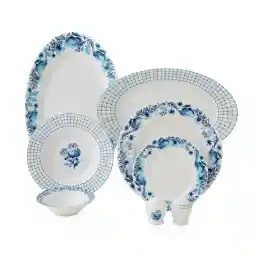 سرویس غذاخوری 29 پارچه 6 نفر چینی زرین ایران مدل نئوکلاسیک آراگل درجه عالی