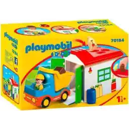 PLAYMOBIL 1.2.3 Workman با گاراژ مرتب سازی - 70184