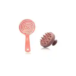 شانه سه بعدی برس مراقبت از مو Lusso Shopping + شانه ماساژ مو مجموعه 2 تایی