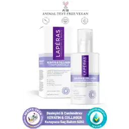 شیر مراقبت از مو 200 میلی لیتری LAPERAS UV Filtered Nourishing Revitalizing Heat Protective Keratin Collagen-in Hair Care Milk 200ml