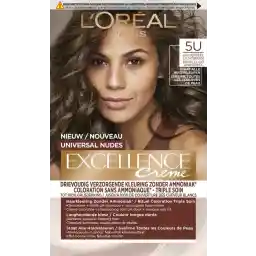 L'Oréal Paris Excellence Universal Nudes 5U - قهوه ای روشن جهانی - رنگ موی دائمی