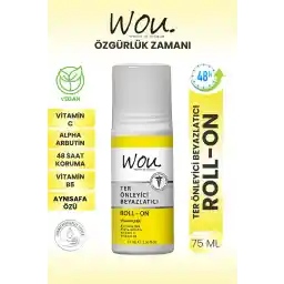 WOU World of Unique Antiperspirant Whitening Antiperspirant Whitening Roll-on Vitamin C B5 - 75 ml
