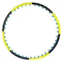 حلقه لاغری هولاهوپ بدنسازی رجال دوبل ماساژ | مشکی/زرد