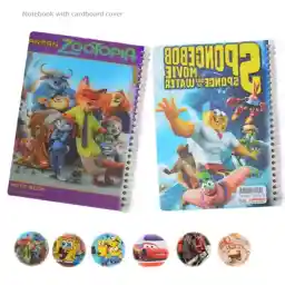 دفتر 80 برگ خط دار جلد طلقی طرح کارتونی پسرانه