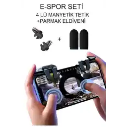 Letang 4 Lü Manyetik Tetik 0,3 Mm Pubg Oyuncu Parmak Eldiveni