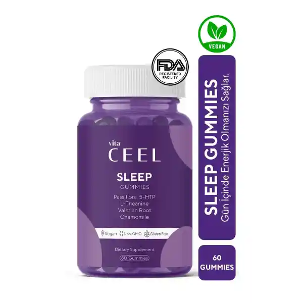 Vita Ceel Uyku Döngüsüne Yardımcı Vegan Sleep Gummy Vitamin Passiflora, Vitamin B6, 5- http, L-theanie