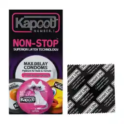 کاندوم خاردار کاپوت مدل Non Stop بسته 12 عددی به همراه کاندوم گودلایف