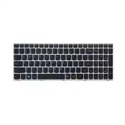 کیبرد لپ تاپ لنوو IdeaPad G50-70 مشکی-با بک لایت-با فریم نقره ای Keyboard Laptop Lenovo G5070 with backlight
