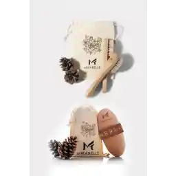 برس سلولیت 100% طبیعی موی اسب Mirabelle + برس صورت 100% طبیعی مو اسب