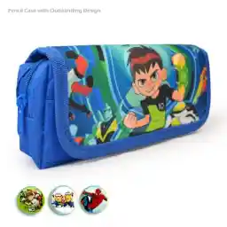 جامدادی دو زیپ طرح برجسته پسرانه کارتونی