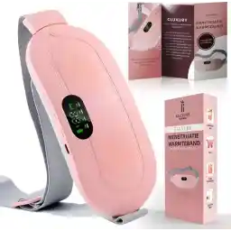 بند حرارتی قاعدگی Gluxury - بند گرمایشی قاعدگی - بند گرمایشی - 3 تنظیم گرما - بالشتک ماساژ - فناوری ویبره - صورتی