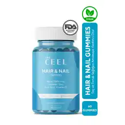 Vita Ceel Vegan Gummy برای مو و ناخن قوی ویتامین D، بیوتین 5000، روی، اسید فولیک، دم اسب
