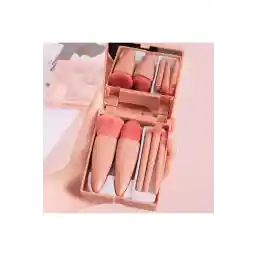 ست برس آینه ای لوکس ROWENAROSE با جعبه شفاف 5 تکه برس آینه ای