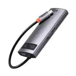 هاب 6 پورت بیسوس مدل Baseus HUB CAHUB-CW0G Baseus HUB 6-port hub CAHUB-CW0G
