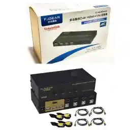 سوییچ 4 پورت KVM HDMI مدل HK401 اتوماتیک USB kvm hdmi 4 port auto