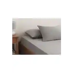 English Home Düz Pamuklu 2'li Yastık Kılıfı Çakıl Taşı