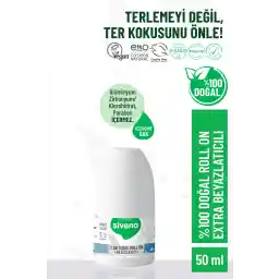 Siveno 100% طبیعی رول سفید کننده دئودورانت موثر ضد بوی عرق گیاهی وگان بدون لک 50 میلی لیتر