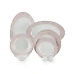 سرویس چینی 35 پارچه غذاخوری چینی زرین ایران طرح شهرزاد مدل ورونا درجه عالی