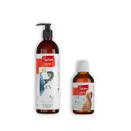 BioFeline Köpekler İçin Omega 3-6 ve Tüy Sağlığı Destek Seti – 200ml Balık Yağı + 50ml Biotinli Damla