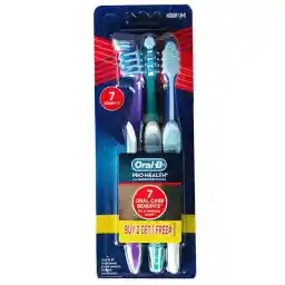 مسواک اورال بی سری Pro Health مدل 7Benefits با برس متوسط بسته سه عددی